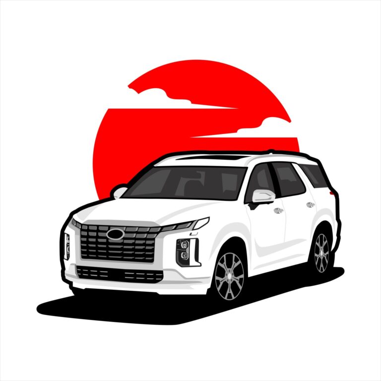 mobil di bendera jepang